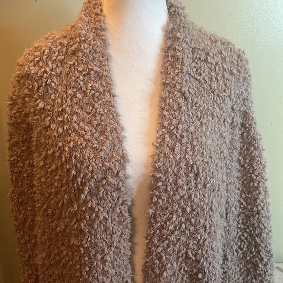 Express oversized longline open front cozy comfy teddy bear cardigan,size small - Picture 3 of 11